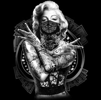 Marilyn Monroe Outlaw Large Print Tshirt - TshirtNow.net - 2