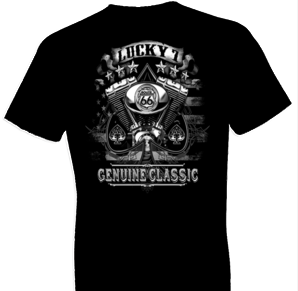 Lucky 7 Biker Tshirt - TshirtNow.net - 1