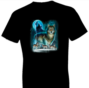 Wolf Moon Silhouette Tshirt - TshirtNow.net - 1