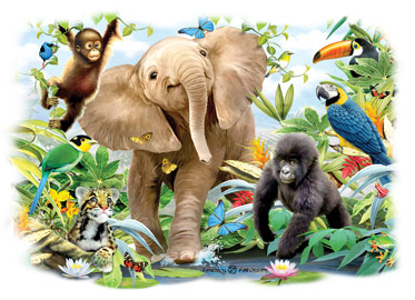 Junior Jungle Animal Tshirt - TshirtNow.net - 2