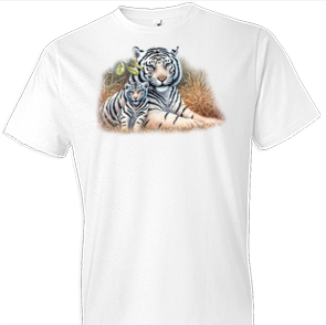 White Tiger and Cub Tshirt - TshirtNow.net - 1