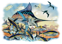 Thumbnail for Marlin and Tuna Fish Tshirt - TshirtNow.net - 2