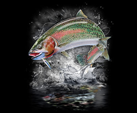 Thumbnail for Jumping Rainbow Trout Tshirt - TshirtNow.net - 2