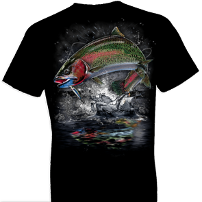 Jumping Rainbow Trout Tshirt - TshirtNow.net - 1