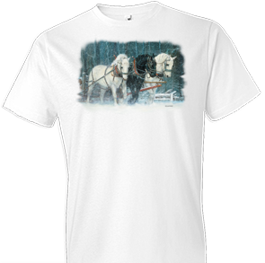 Snowfall Horses Tshirt - TshirtNow.net - 1