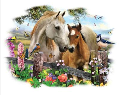 Hollyhock Horse Tshirt - TshirtNow.net - 2