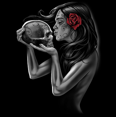 Day of Dead Kiss Fantasy Tshirt - TshirtNow.net - 2