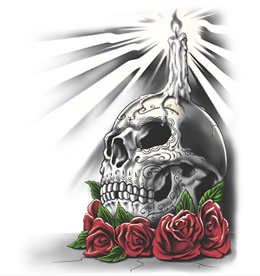 Day of Dead Candle Fantasy Tshirt - TshirtNow.net - 2