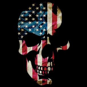 Skull Americana Tshirt with Oversized Print - TshirtNow.net - 2