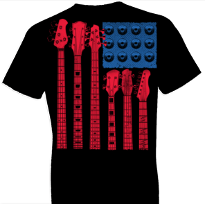 Red white and Blues Guitar Tshirt - TshirtNow.net - 1