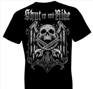 Shut Up And Ride Biker Tshirt - TshirtNow.net - 1
