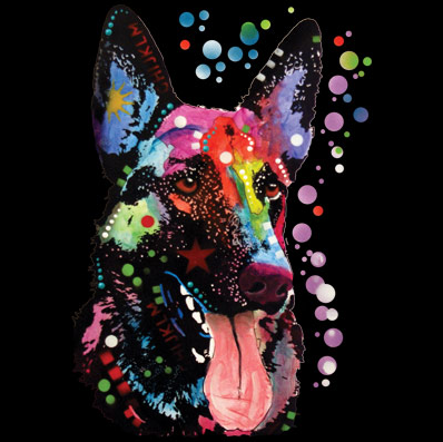 Neon German Shepherd Tshirt - TshirtNow.net - 2