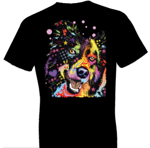Neon Border Collie Tshirt - TshirtNow.net - 1