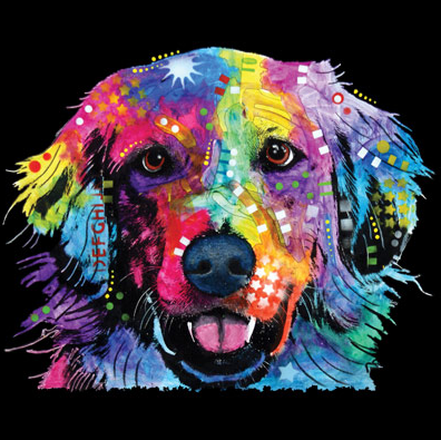 Neon Golden Retriever Tshirt - TshirtNow.net - 2