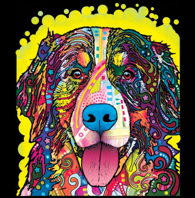 Neon Bernese Mountain Dog Tshirt - TshirtNow.net - 2