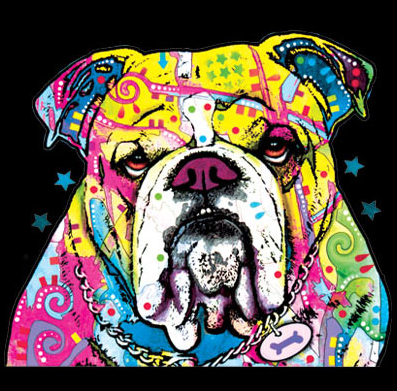 Neon Bulldog Tshirt with Large Print - TshirtNow.net - 2