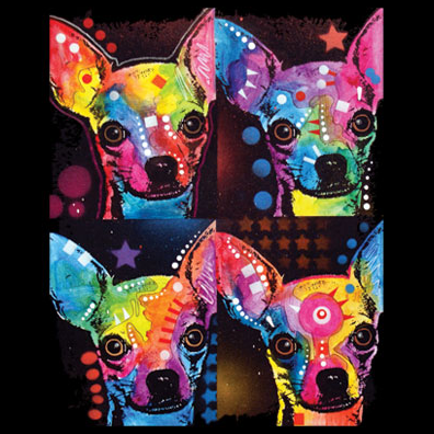 Neon Chihuaua 4X Dog Tshirt - TshirtNow.net - 2