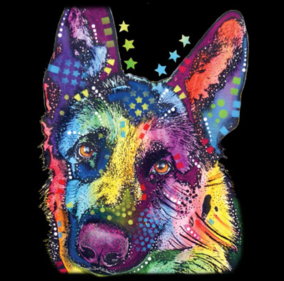 Neon German Shepherd Dog Tshirt - TshirtNow.net - 2