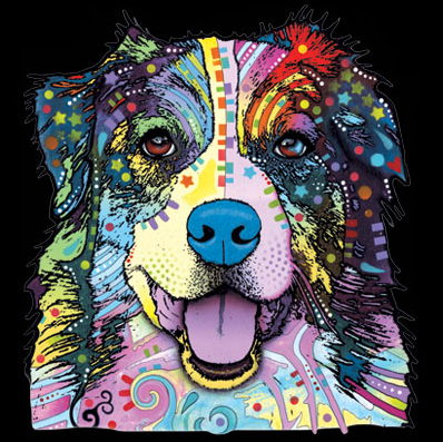 Neon Australian Shepherd Dog Tshirt - TshirtNow.net - 2