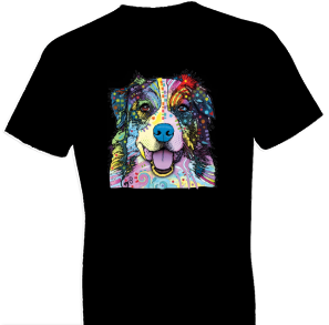 Neon Australian Shepherd Dog Tshirt - TshirtNow.net - 1