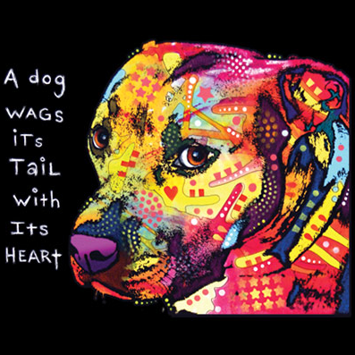 Neon Gratitude Pitbull Tshirt with Small Print - TshirtNow.net - 2