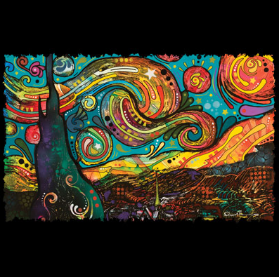 Neon Starry Night Tshirt - TshirtNow.net - 2