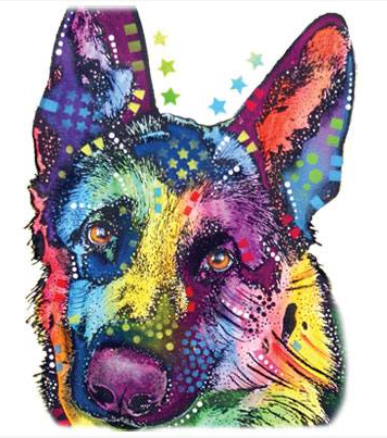Neon German Shepherd 2 Tshirt - TshirtNow.net - 2