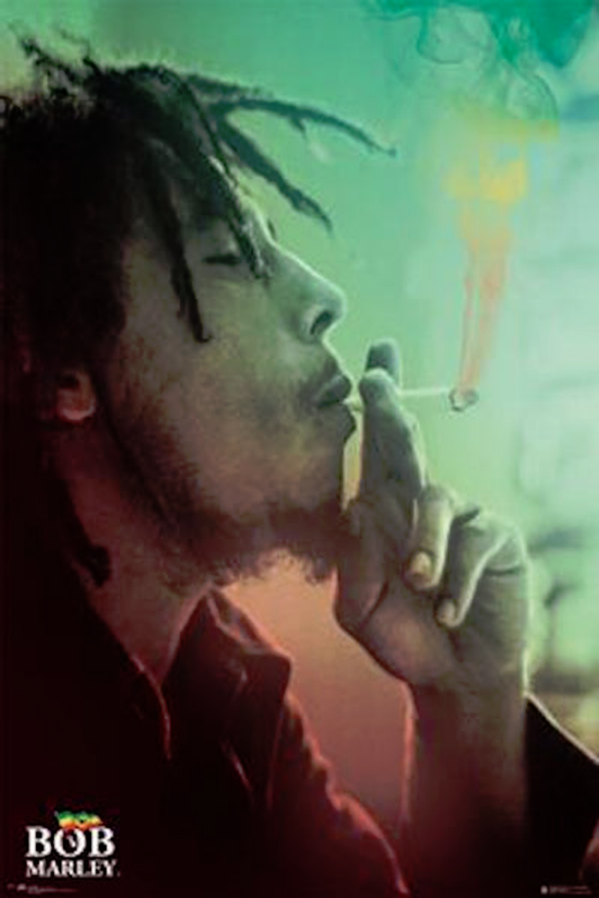 Bob Marley Smoking Profile Poster - TshirtNow.net