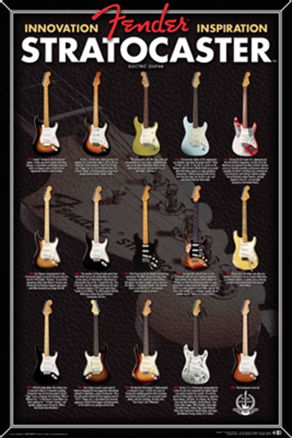 Fender Stratocaster Evolution Poster - TshirtNow.net