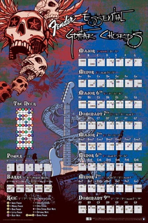 Guitar Chords Poster - TshirtNow.net