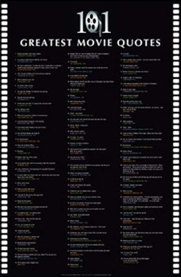 101 Greatest Movie Quotes Poster - TshirtNow.net