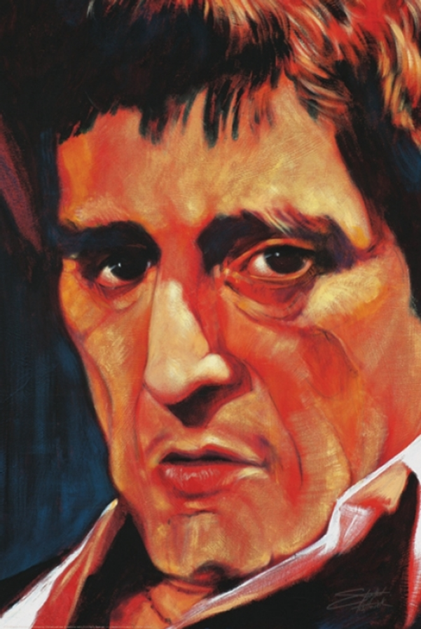 Scarface Portrait by Fishwick Poster - TshirtNow.net