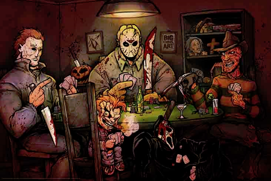 Slashers Playing Poker Poster - TshirtNow.net