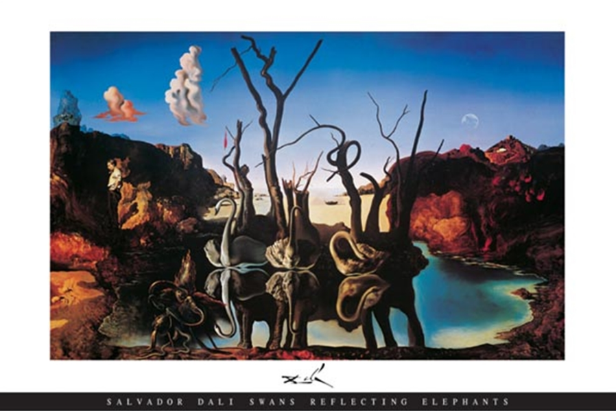 Dali Swans Reflecting Elephants Poster - TshirtNow.net