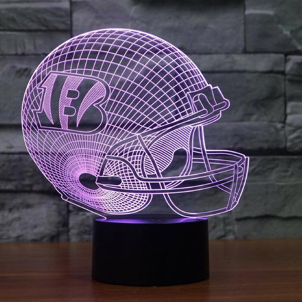 NFL CINCINNATI BENGALS 3D LED LIGHT LAMP
