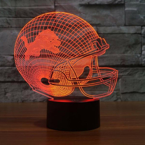 NFL DETROIT LIONS 3D LED LIGHT LAMP