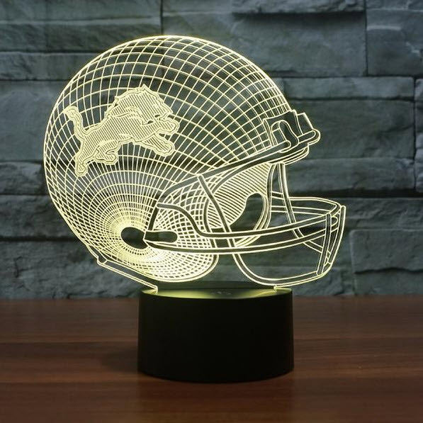 NFL DETROIT LIONS 3D LED LIGHT LAMP