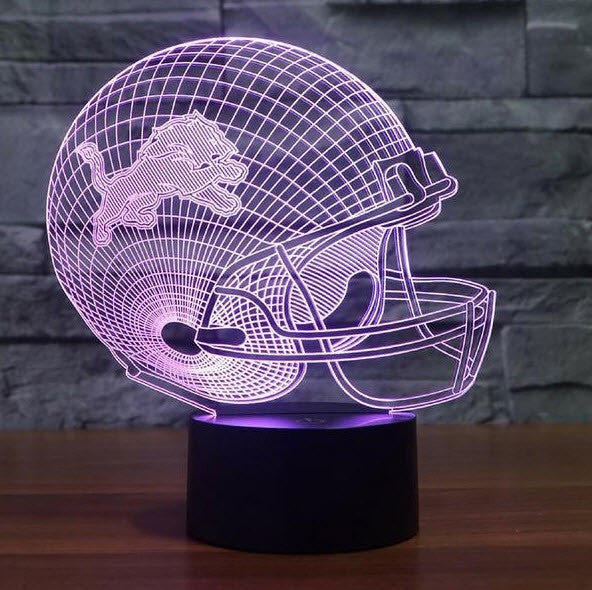 NFL DETROIT LIONS 3D LED LIGHT LAMP