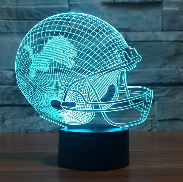 NFL DETROIT LIONS 3D LED LIGHT LAMP