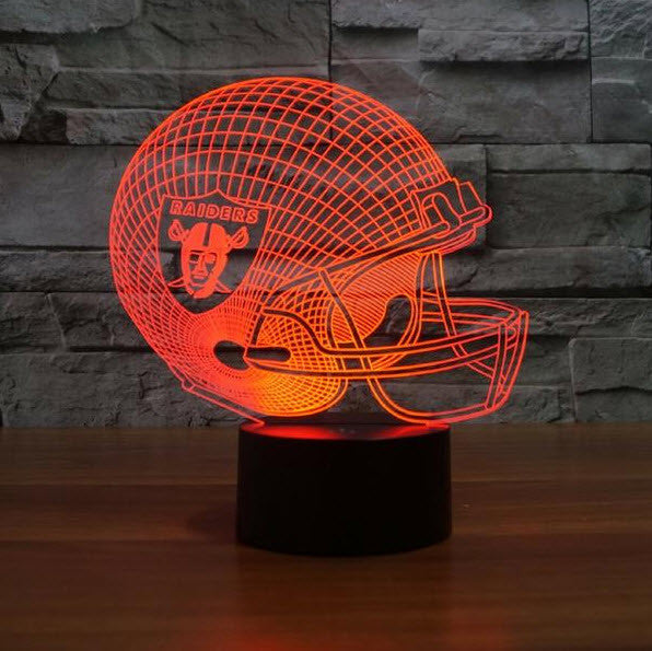 NFL OAKLAND RAIDERS 3D LED LIGHT LAMP