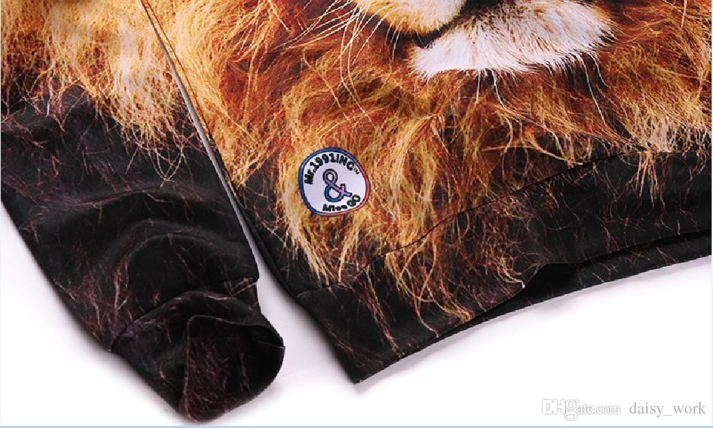 3D Allover Print Lion Face Crewneck Sweatshirt - TshirtNow.net - 6
