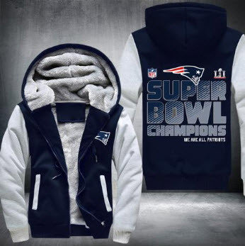 NFL NEW ENGLAND PATRIOTS SUPER BOWL LI CHAMPIONS THICK FLEECE JACKET