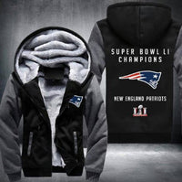 Thumbnail for NFL SUPER BOWL LI CHAMPIONS NEW ENGLAND PATRIOTS THICK FLEECE JACKET