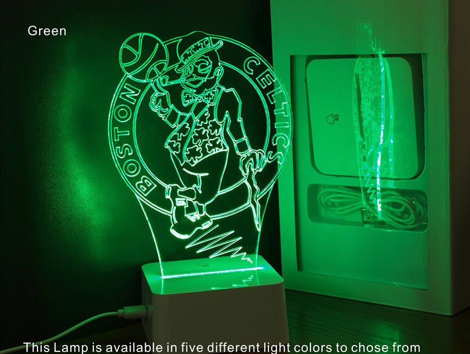 NBA BOSTON CELTICS 3D LED LIGHT LAMP