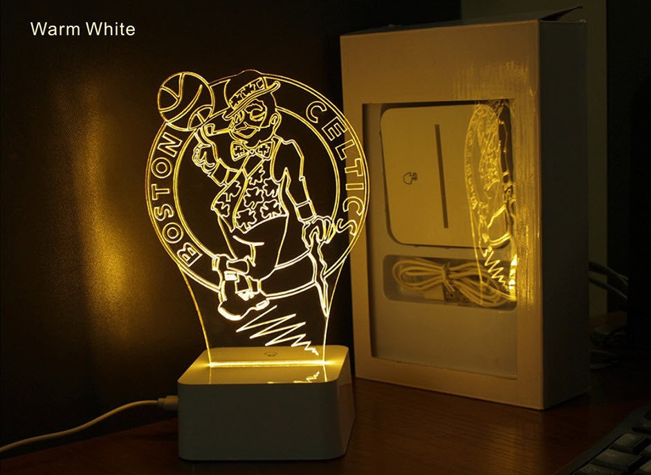 NBA BOSTON CELTICS 3D LED LIGHT LAMP