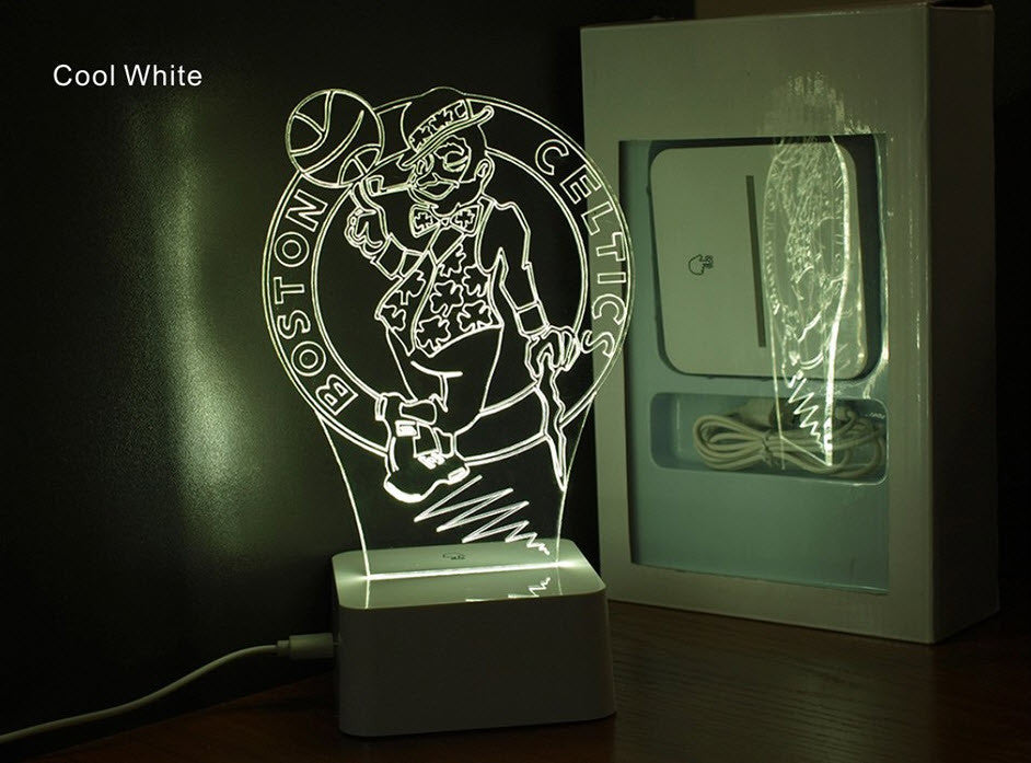 NBA BOSTON CELTICS 3D LED LIGHT LAMP