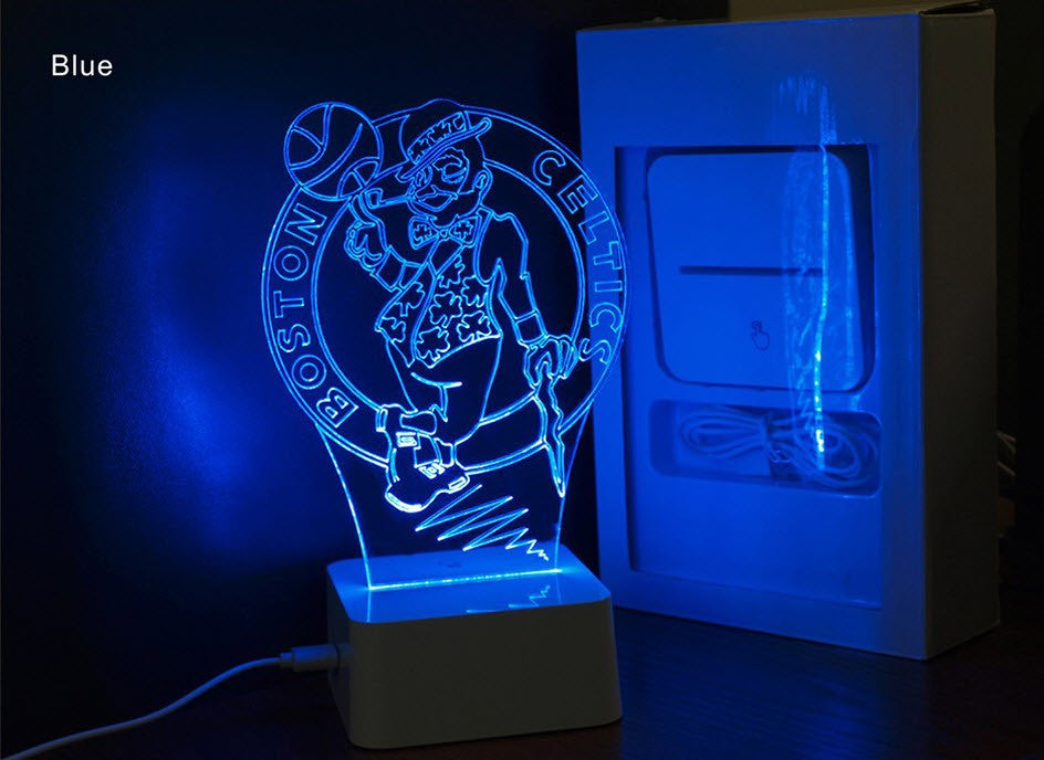 NBA BOSTON CELTICS 3D LED LIGHT LAMP