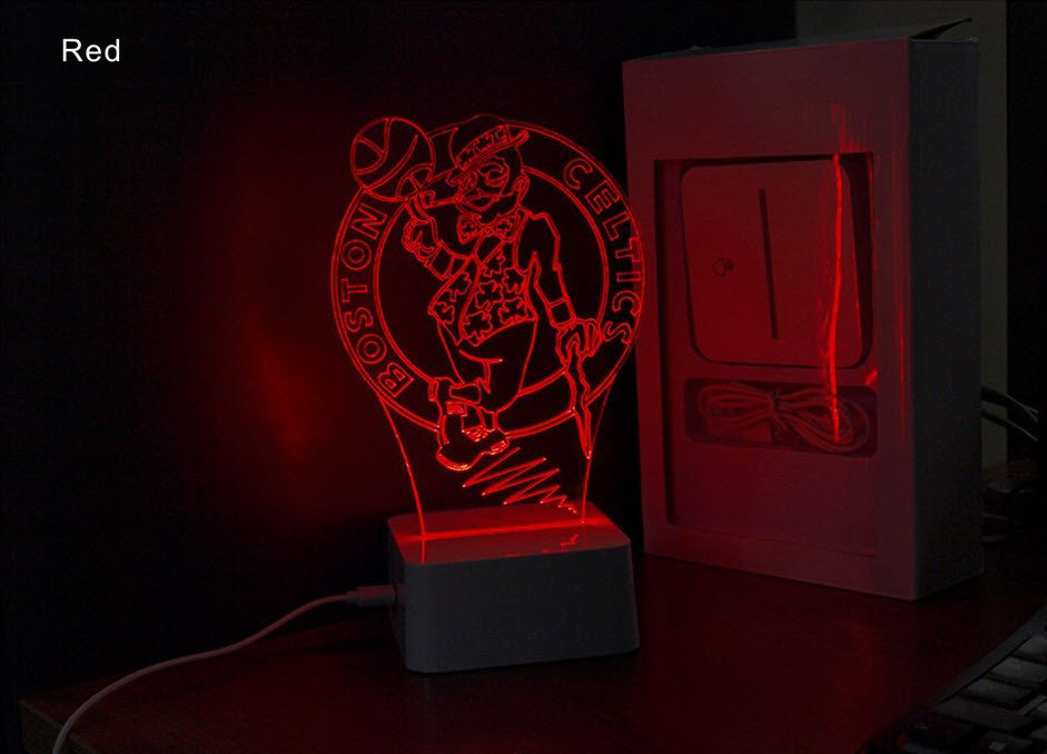 NBA BOSTON CELTICS 3D LED LIGHT LAMP