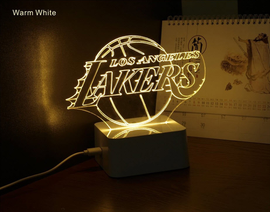 NBA LOS ANGELES LAKERS 3D LED LIGHT LAMP