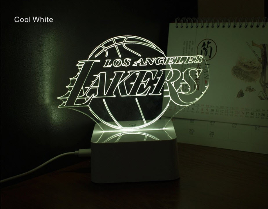 NBA LOS ANGELES LAKERS 3D LED LIGHT LAMP